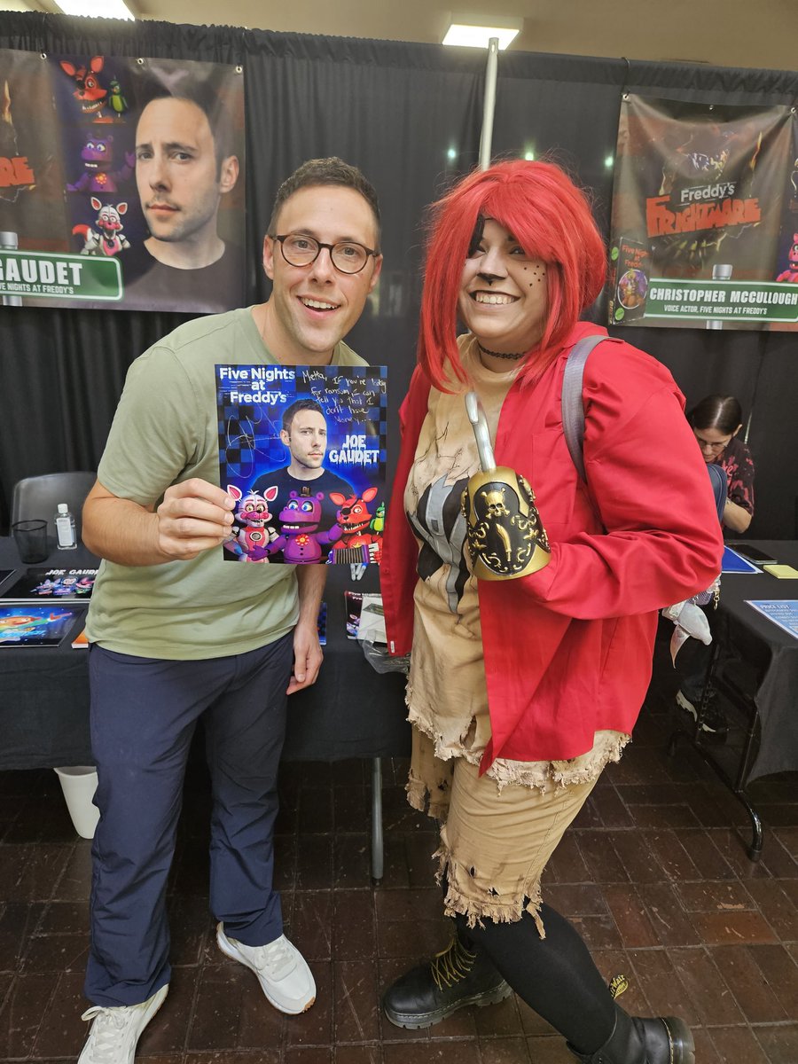 locamocha483's tweet photo. @iamjoegaudet and @GrigLager are some of the coolest people EVER!! Thank you for making today amazing and special!! #FNAF https://t.co/15T5PhsZ4N
