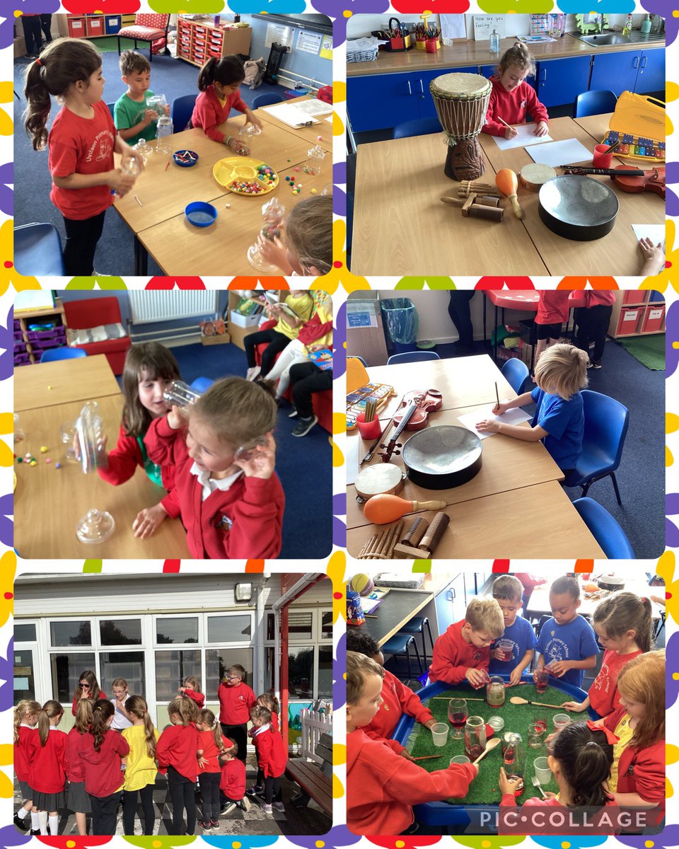Llysfaen2029's tweet image. Another exciting day in Year 1! #1KP and #1CS enjoyed exploring their sense of sound during our sound and musical extravaganza today! We made bull roarers, explored materials to create shakers and experimented with water to see how sound is made! 🎶🧏‍♀️🌟 #ST #HCI #ACL @CSCJES