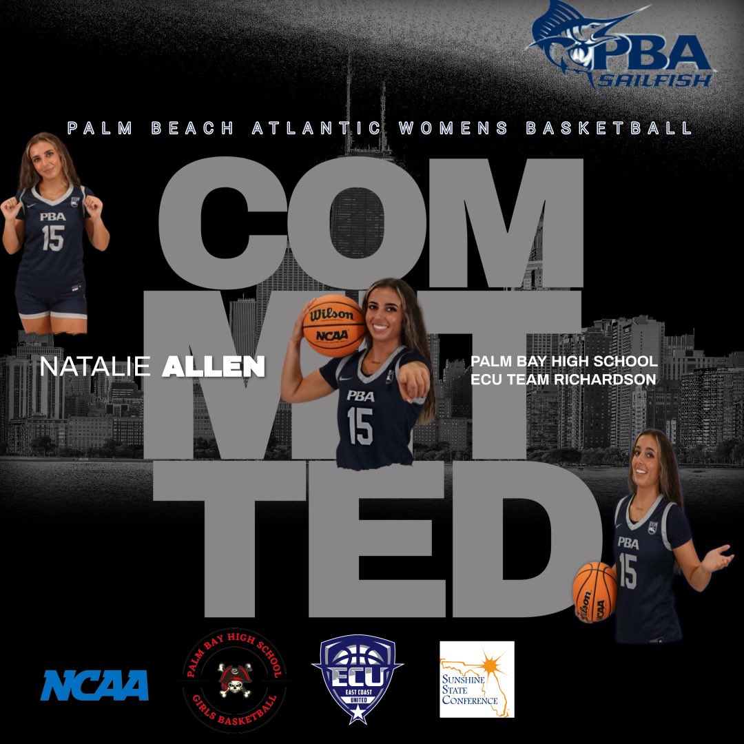 After a fantastic official visit with @CoachChrisDixon and @coach_nish I have received an offer and have committed to play basketball at Palm Beach Atlantic University!!! #FearTheFish 🐟🏀 @SailfishWBB @ECunitedbball @PalmBayGBB @EJMurray8 @CoachMurano @CoachCoreyECU