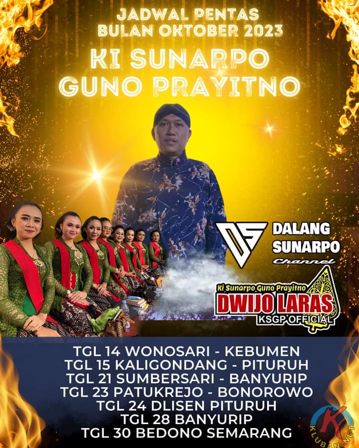 Jadwal Ki Sunarpo Guno Prayitno dan Dwijo Laras
