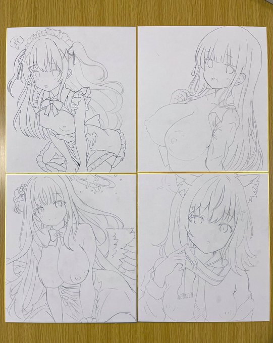 下書きまでやって1枚目のペン入れ途中で力尽きたので続きは当日スペースで描きます…ペン入れと軽い色塗りぐらいしか出来ませんが。多分暇なのでこれ描いてますー!頒布方法どうしようかな。とりあえず仕上がったらお知らせする方向で当日考えますー。おやすみ 