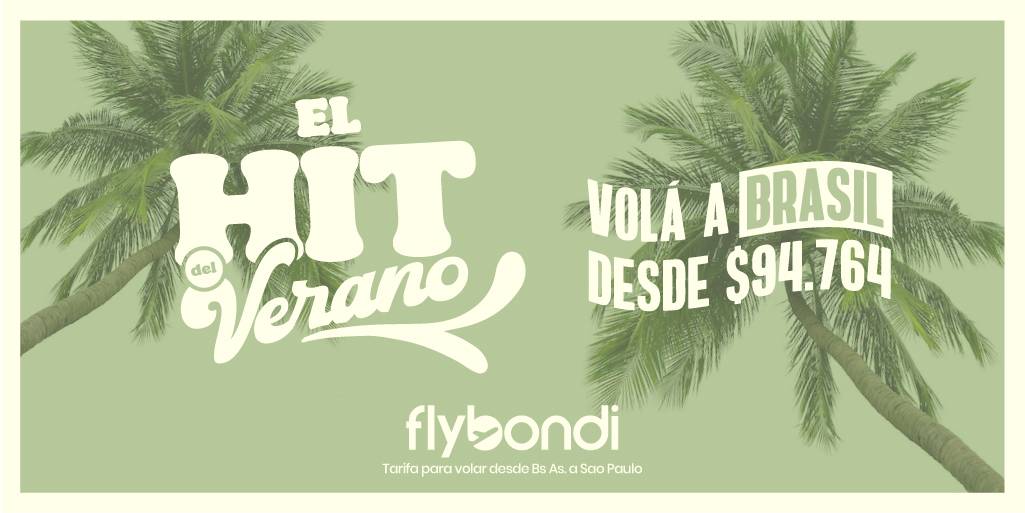 flybondioficial's tweet photo. Sábado con olor a veranito #UltraLowCost 🌞 Bondi, hace un clik acá 👉 https://t.co/1k7XjOhsNd y preparate para volar ✈️

#Flybondi #Elhitdelverano https://t.co/uiM2yoIdHp