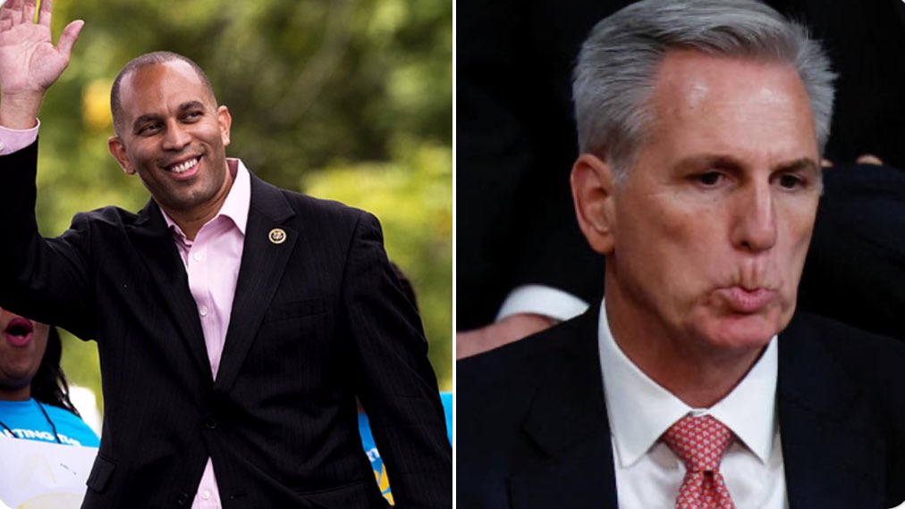 THE PEOPLE: 🇺🇸 If you are feeling frustrated by Kevin McCarthy and the incompetency of the excessively Maga Republicans, and are eagerly anticipating Hakeem Jeffries and the Democrats taking charge of Congress, 

Show your support by dropping a💙.