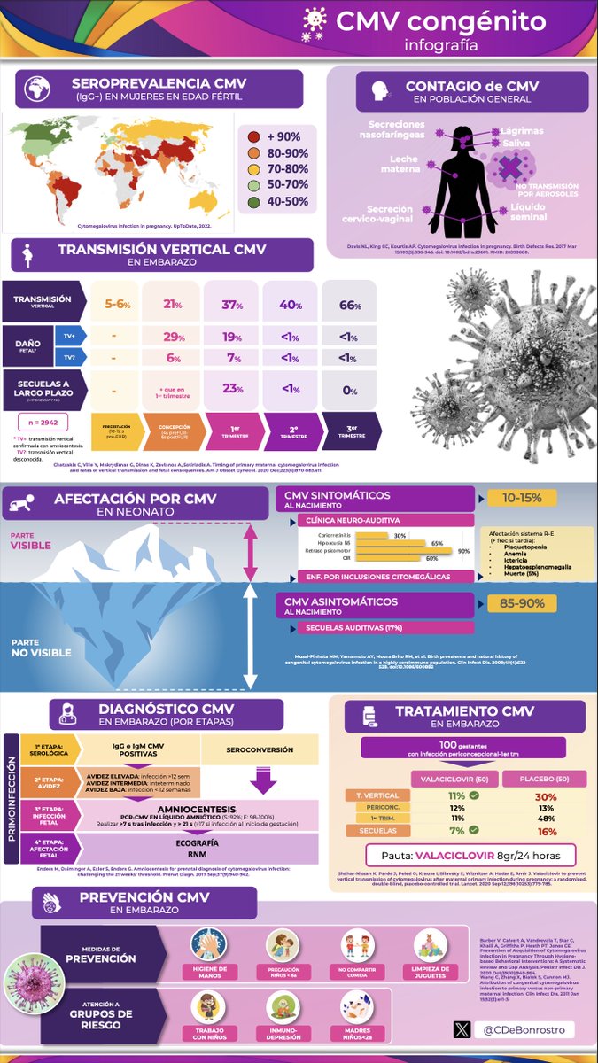 drcdebonrostro's tweet photo. ⁉️¿Sabías que el #Citomegalovirus (CMV) es la principal causa de morbimortalidad infantil de origen congénito?🦠

 ✅¿Sabías que hay medidas para reducir el riesgo de infección en el #embarazo?

  👉En esta #infografia, todo lo esencial sobre el #CMV congénito

#MedTwitter #Salud https://t.co/7toMtthApa