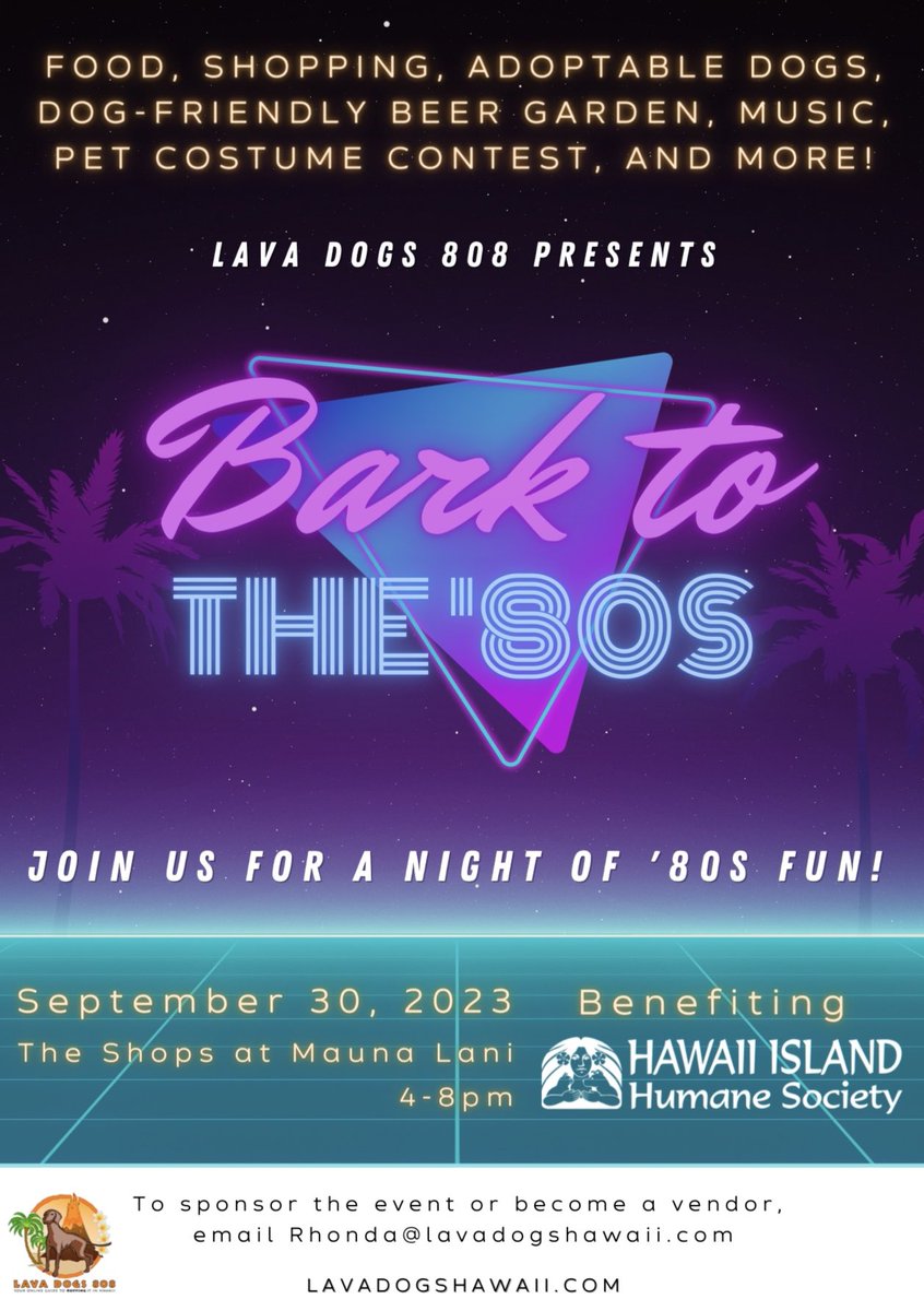 Tonight is the night! You and your pup can get their ‘80s groove on while supporting Hawaii Island Humane Society! <a href="/BigIslandNow/">Big Island Now</a>