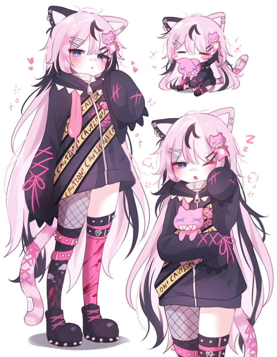 Sleepybunsu's tweet photo. Can I take a nap? I’m feeling sleepy 😴 💤

🖤🎀 (Gloomy Cat Sleepy) 🎀🖤
#SleepyArtsu #Anime https://t.co/vAMtzVGyW2
