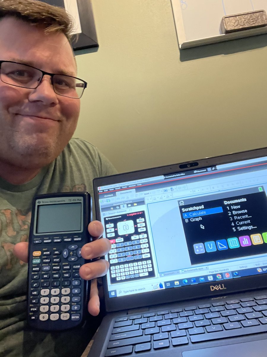 KnotePad1's tweet photo. Ti83 plus and my TiNspire computer emulator rocking #T3IC @TICalculators https://t.co/pdbXZDU1gD