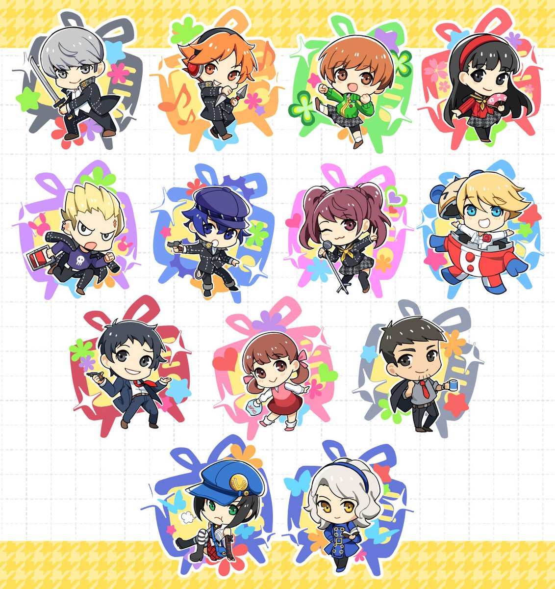 kuki_tan's tweet photo. Persona 4 charms! ✨

Back designs are down below ⬇️
#Persona4 https://t.co/aKE1ixuH06
