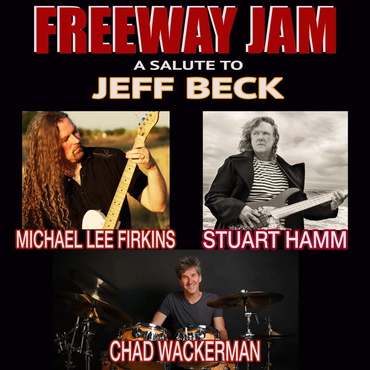 Firkinsguitar's tweet photo. FREEWAY JAM- A Salute to Jeff Beck! Michael Lee Firkins, Stuart Hamm, and Chad Wackerman. Europe tour April 2024. #michaelleefirkins #stuhamm #chadwackerman #jeffbeck https://t.co/4gDSpny25m