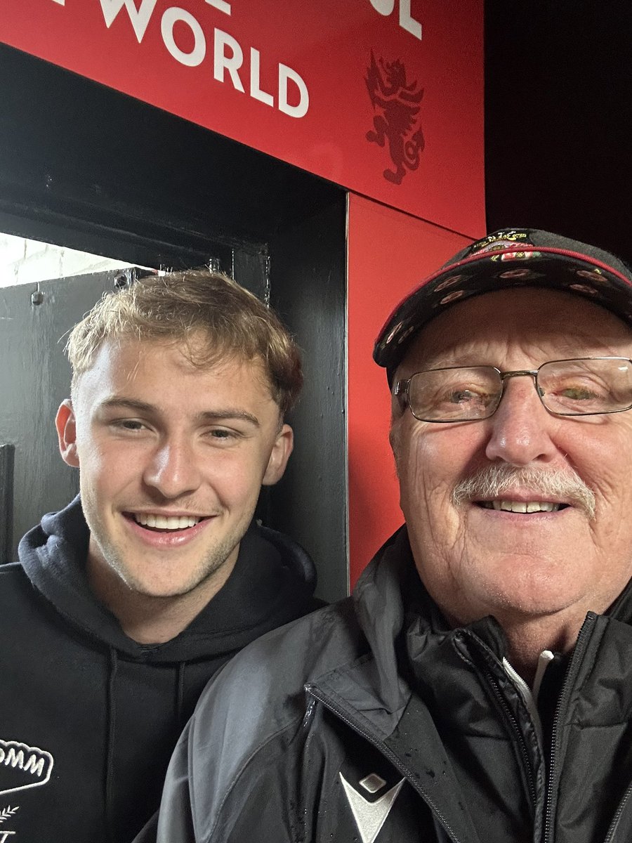 Great to catch up with young ex Flintshire Primary Schools player Zac Williams today playing for Crewe. T