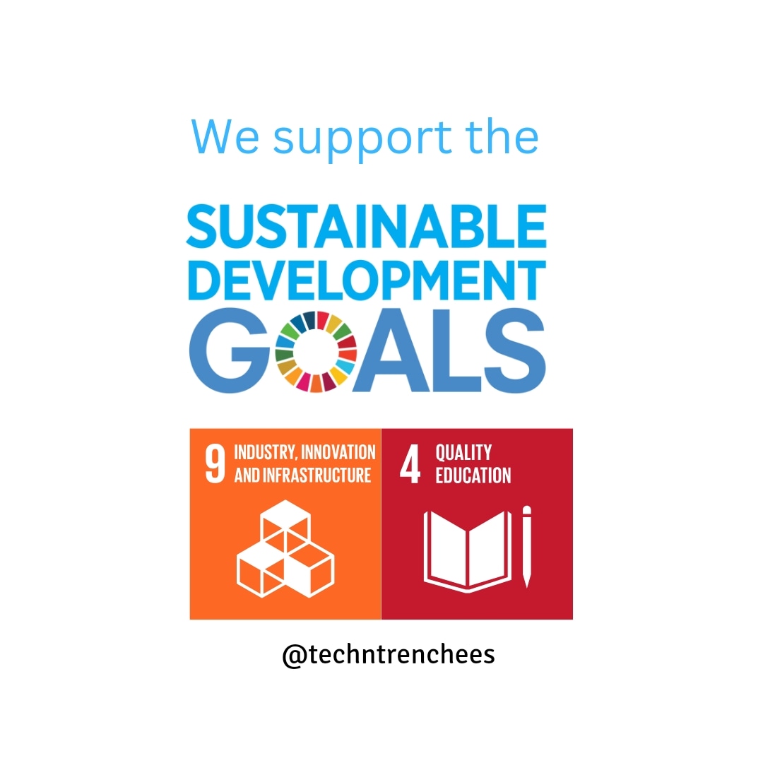 We support the UN sustainable development goals 2030 - SDG4 & SDG9

#SDG4 #SDG9 #SDGs