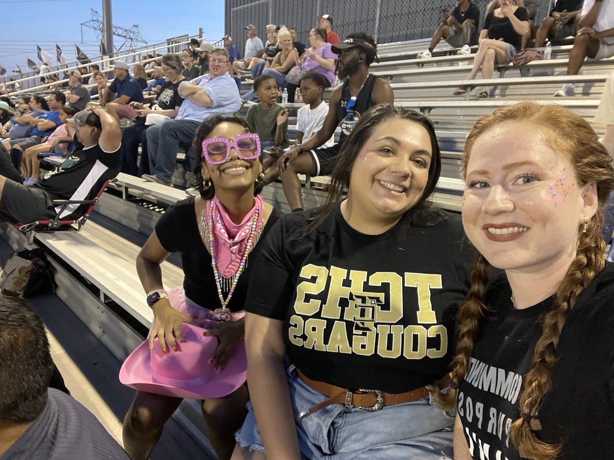 Ms_Bakke's tweet photo. Teacher-TopCat Halftime Show Dance 2023!! @TheColonyHS https://t.co/4kQ9gemqDx