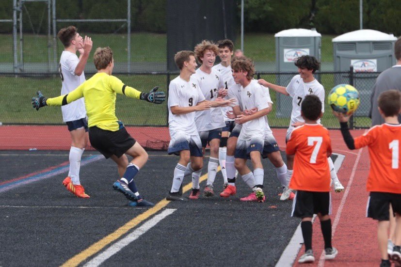 DPTideSoccer's tweet image. The Tide Varsity soccer team gets the victory in overtime over Marple Newtown 3-2 thanks to a game winning goal by Matt Pascale ‘25! The first two goals were provided by Josh Rick ‘26 and Ryan Samms ‘25 @athletics_devon