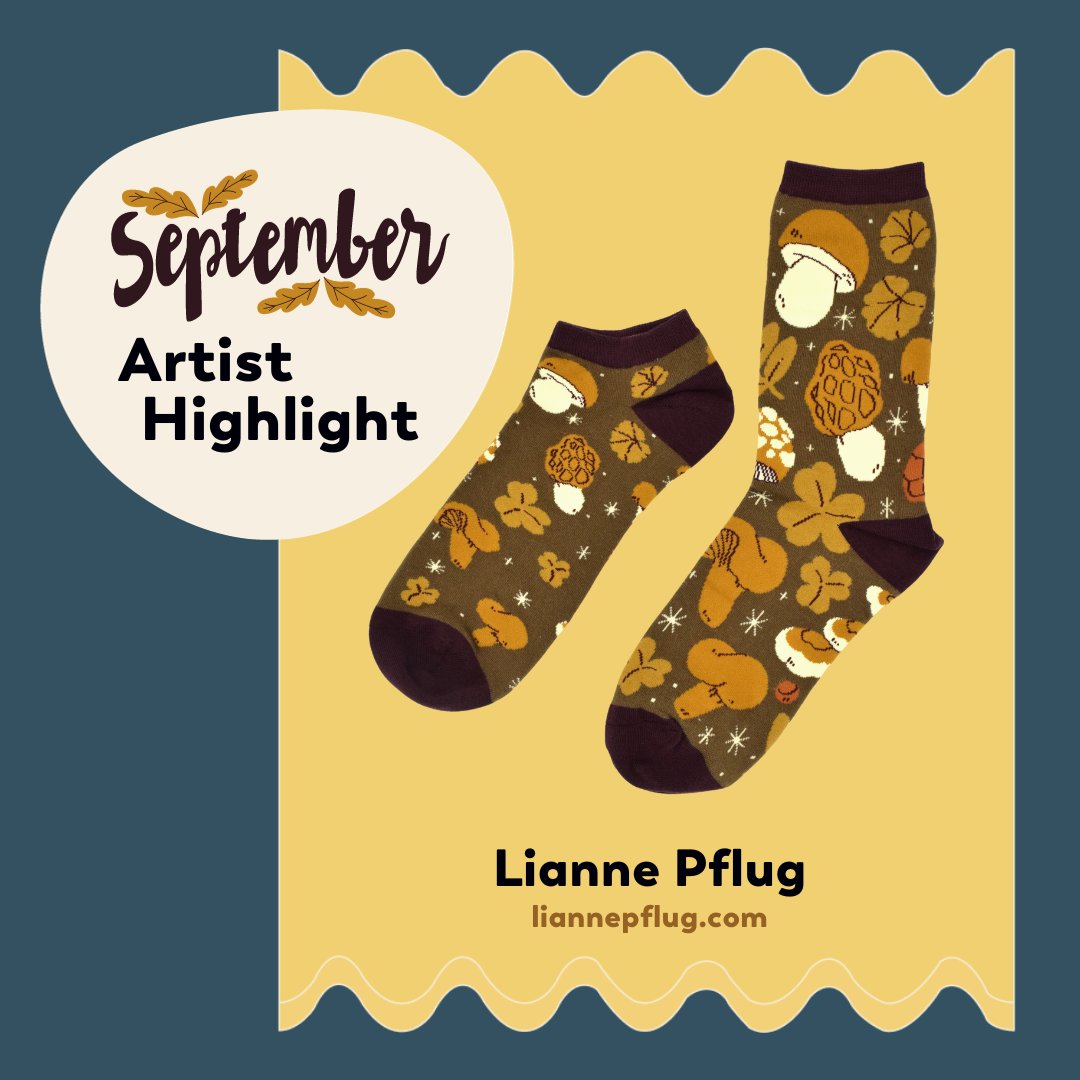 Meet the artist who designed the perfect September Awesome Socks! <a href="/loonpflug/">loon 🌱</a> is a New Jersey-based botanical illustrator with a passion for spreading knowledge and appreciation of the natural world. Don't forget to sign up for the Awesome Socks Club to get the next pair!