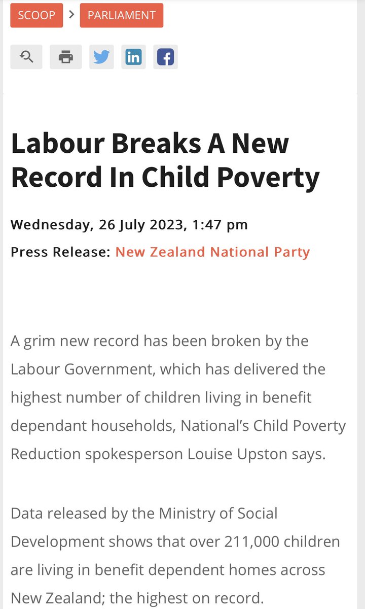 OpinionistNZ's tweet photo. Ahead of Election 2023, let’s not forget one of Labour’s worst failures. (And there are many.) This Labour Govt is responsible for the highest number of children living in benefit dependant households - over 211,000 children - the highest number on record.
#BootLabourOut2023 https://t.co/1HZrVbUY8b