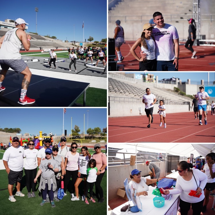 SocorroISD's tweet photo. #TeamSISD was in full force for today’s @SISD_HBSM Color 5K Run/Walk &amp; Health Expo.💪🏼 Participants had the opportunity to explore vendor tables &amp; participate in fitness events. A great day for employees to have fun, while they learned about ways to improve their wellness. https://t.co/gNTI1l78OP