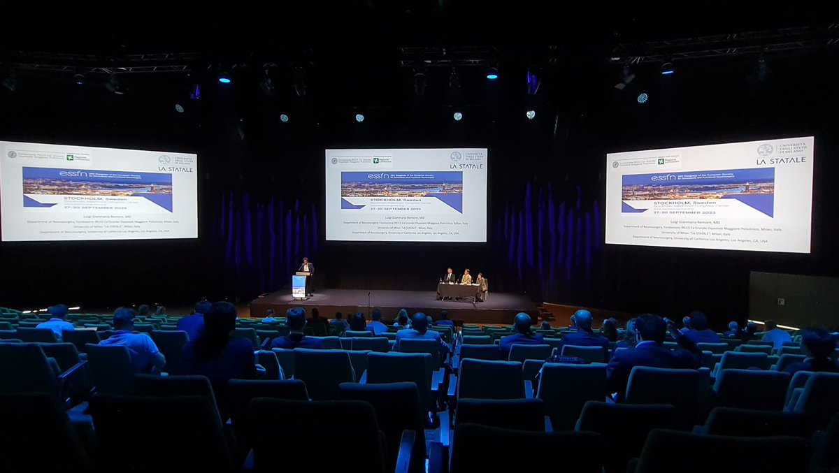 Remore_Luigi's tweet photo. Honored to have held two oral presentations during the ESSFN in Stockholm 🇸🇪 I talked about motor side effects after STN-DBS and neuromodulation for generalized epilepsy 🧠
#ESSFN #functionalneurosurgery #movementdisorders #epilepsy 
@policlinicoMI @UCLANsgy https://t.co/m9nyxvj9EQ