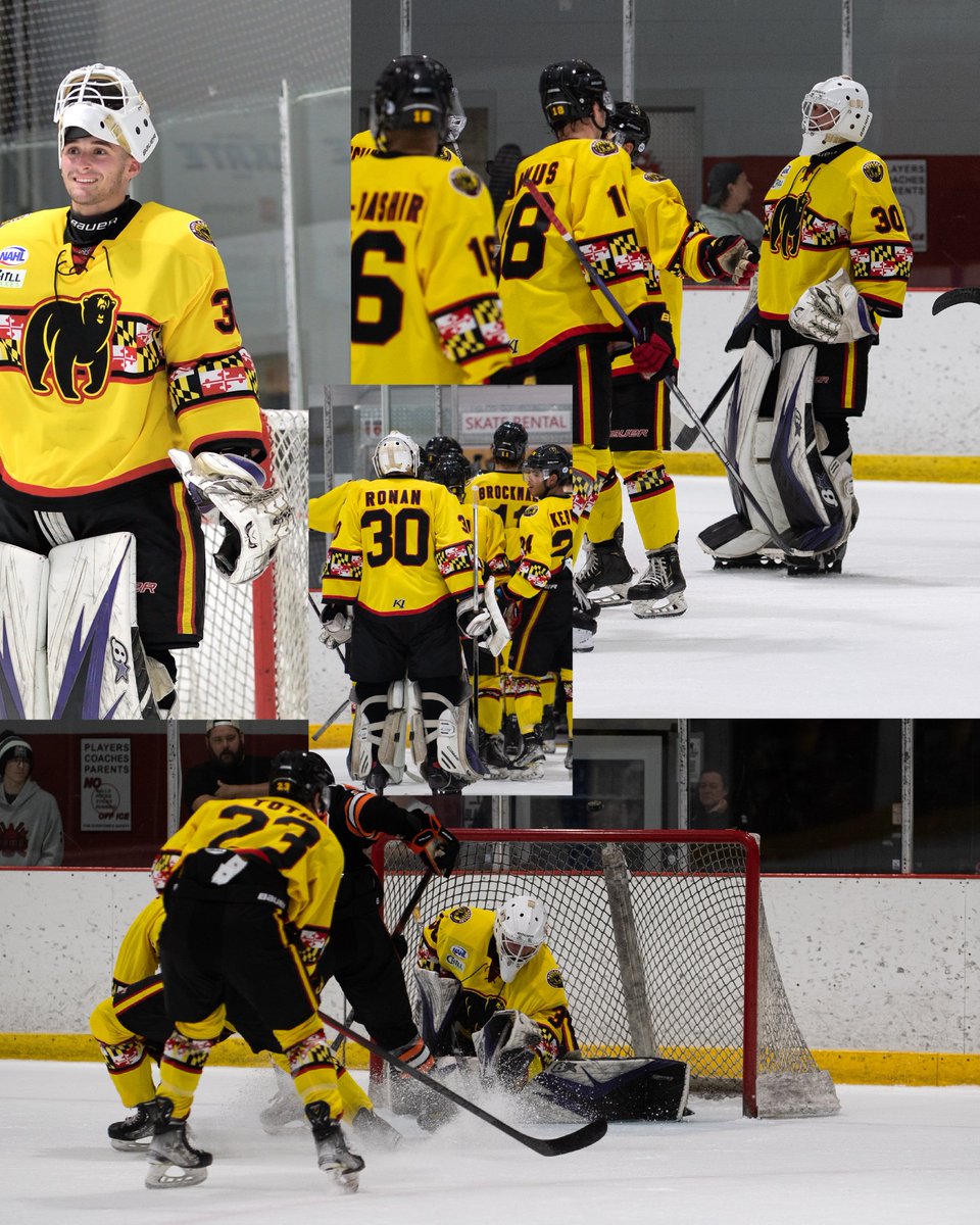 Colin Ronan gave them nothing! 🙅‍♂️

The 6'3 Tendy stopped all 20 shots he faced as the Jr. Hat Tricks put up a few rampant charges. Congratulations Colin on getting the 20th Shutout in Black Bears History!

📸 <a href="/TheArtOfPicture/">The Art of Pictures</a> <a href="/JonnyP99/">JonnyP</a> | #MarylandBlackBears #NAHL