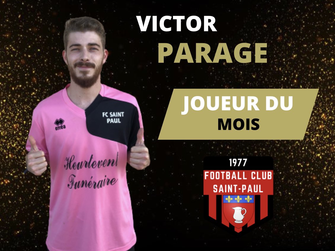 fcsaintpaul's tweet photo. [🏆 Joueur du mois]

Victor Parage est élu Saint-Paulois du mois de septembre 🤩

4️⃣ matchs
6️⃣ buts
1️⃣ passe décisive
3️⃣ titres d’homme du match
1️⃣ trophée du but du mois

Quel joueur, bravo @popoViko 👏🏻

#TeamFCSP 🔴⚫️ https://t.co/CDOmWvtgRq