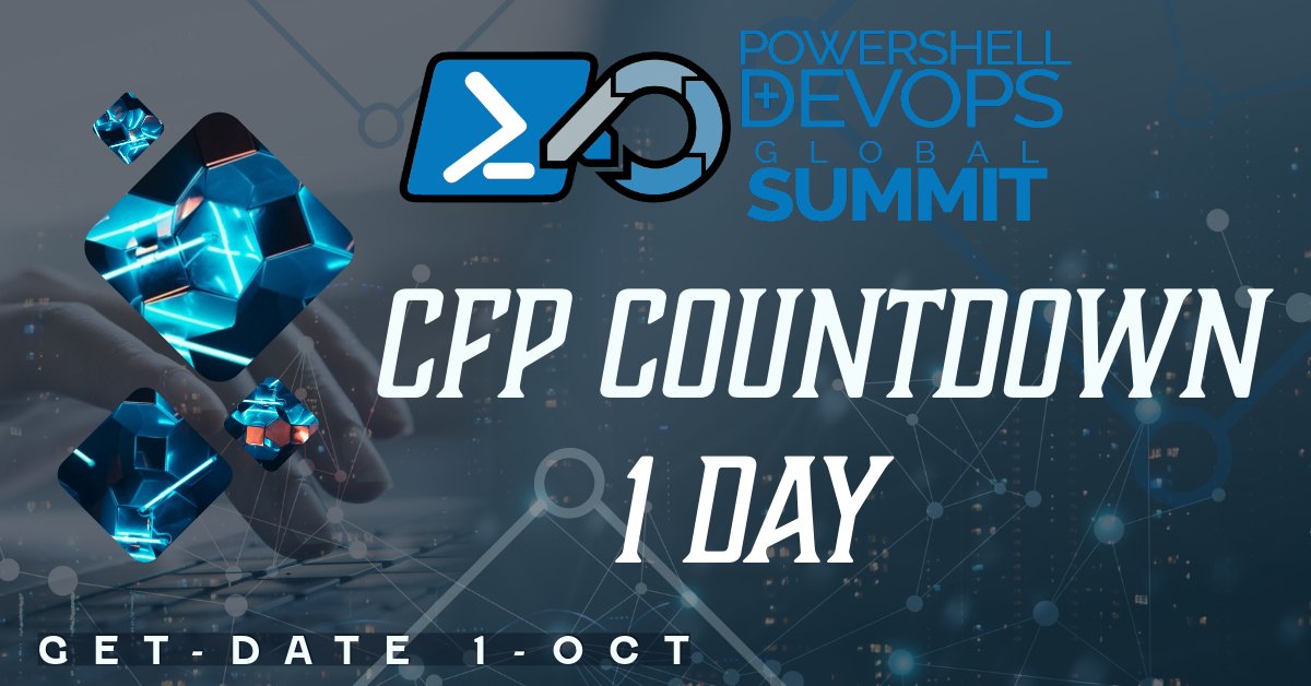 The #CFP for the PowerShell + DevOps Global Summit opens tomorrow! #PSHSummit #PowerShell #DevOps 
sessionize.com/pshsummit24/