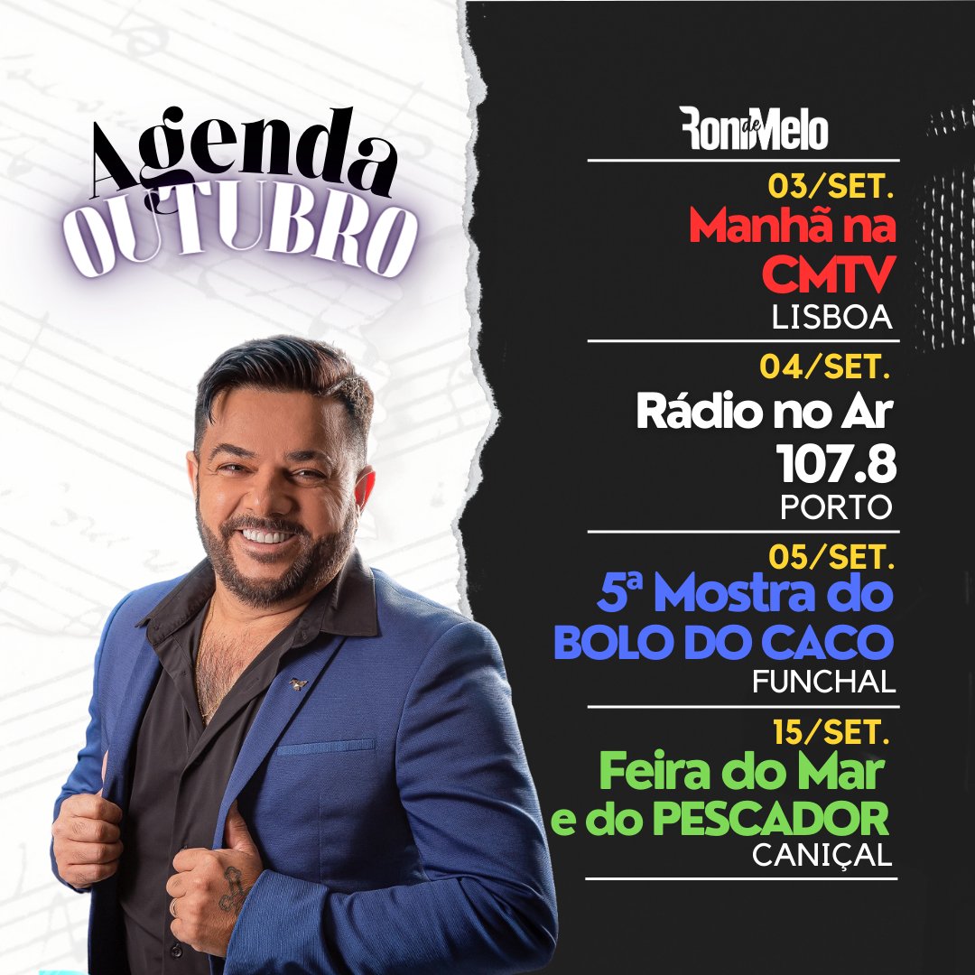 RonideMelo's tweet photo. Agenda Outubro 2023📷
#acabecadomeupaulo #ronidemelo #lancamento2023 #espacial #editoraespacial
SEGUEM ME AQUI📷📷📷
https://t.co/8yLiXDNHzA
https://t.co/ynHIEKU73E... https://t.co/QifDdyk9D4