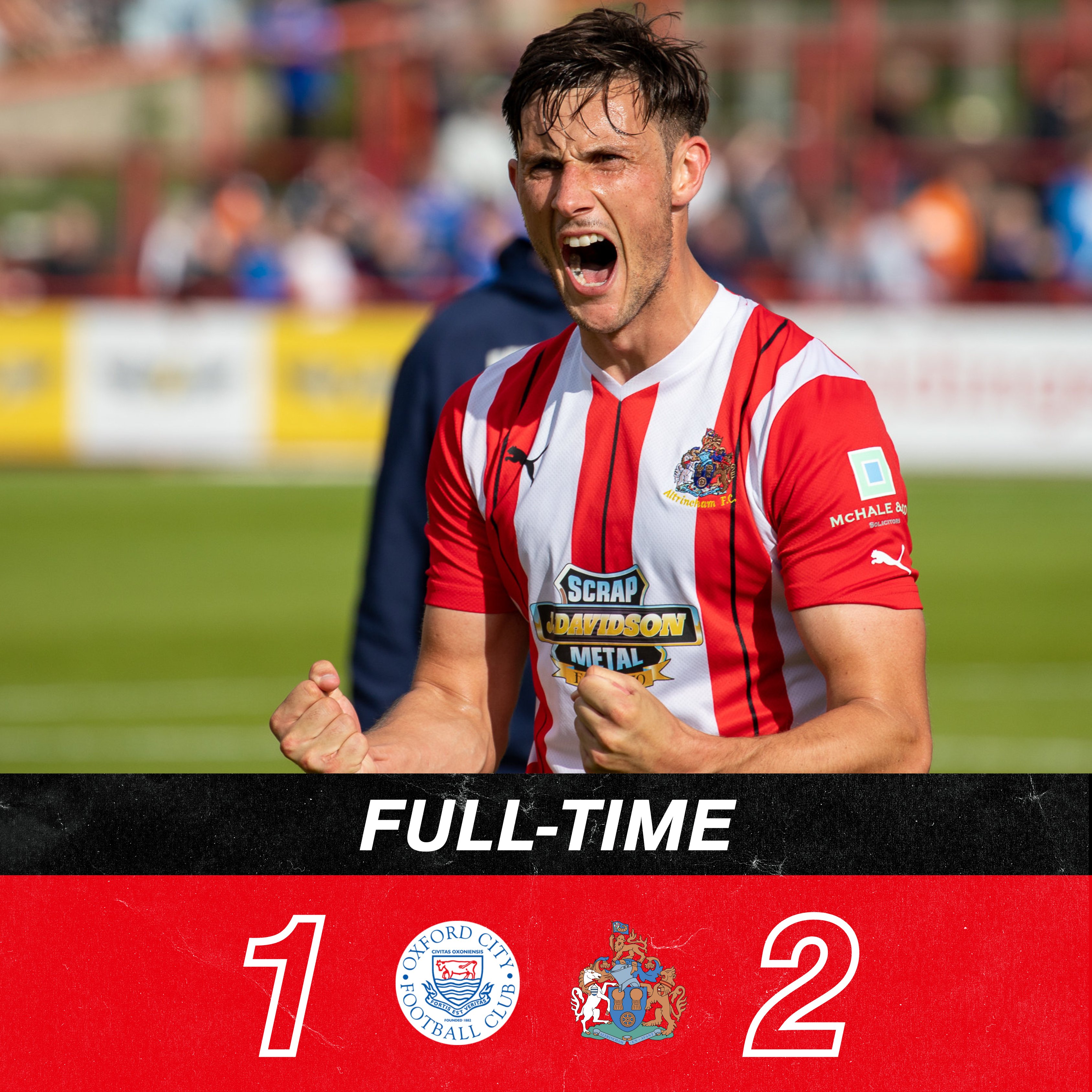 Altrincham FC on X: Full Time: Alty 2 Aldershot Town 1 Goals from Chris  Conn-Clarke and Alex Newby secure Alty all three points this evening. #COYR  #Alty4All  / X