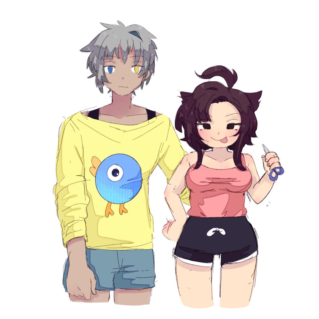 Circusmilk's tweet photo. An art trade with @zereyaera 🫶🏼✨and a lil doodle of two goobers ù w Ú. Don’t judge my ducky q w q) https://t.co/8FZQdFFodl