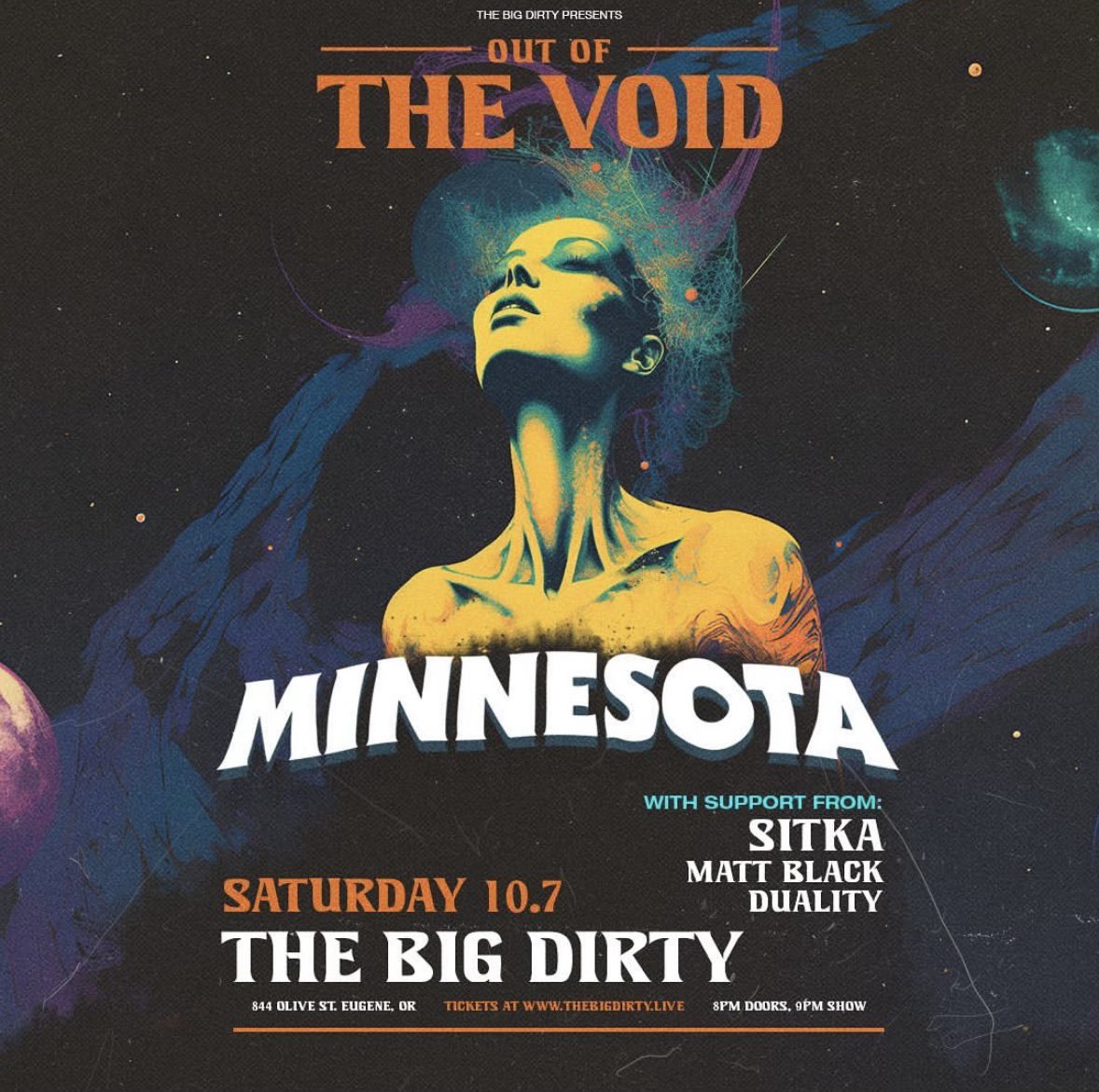 Dualitybass's tweet photo. 1 week from today! You know where to be. Get to The Big Dirty in Eugene Oregon early to catch our set 9pm-10pm things are going to get wild 🔥☯️

#duality #dualityproduction #Minnesota #thebigdirty #edm #dubstep #bass #trap #experimental https://t.co/71ZlWBbWlW