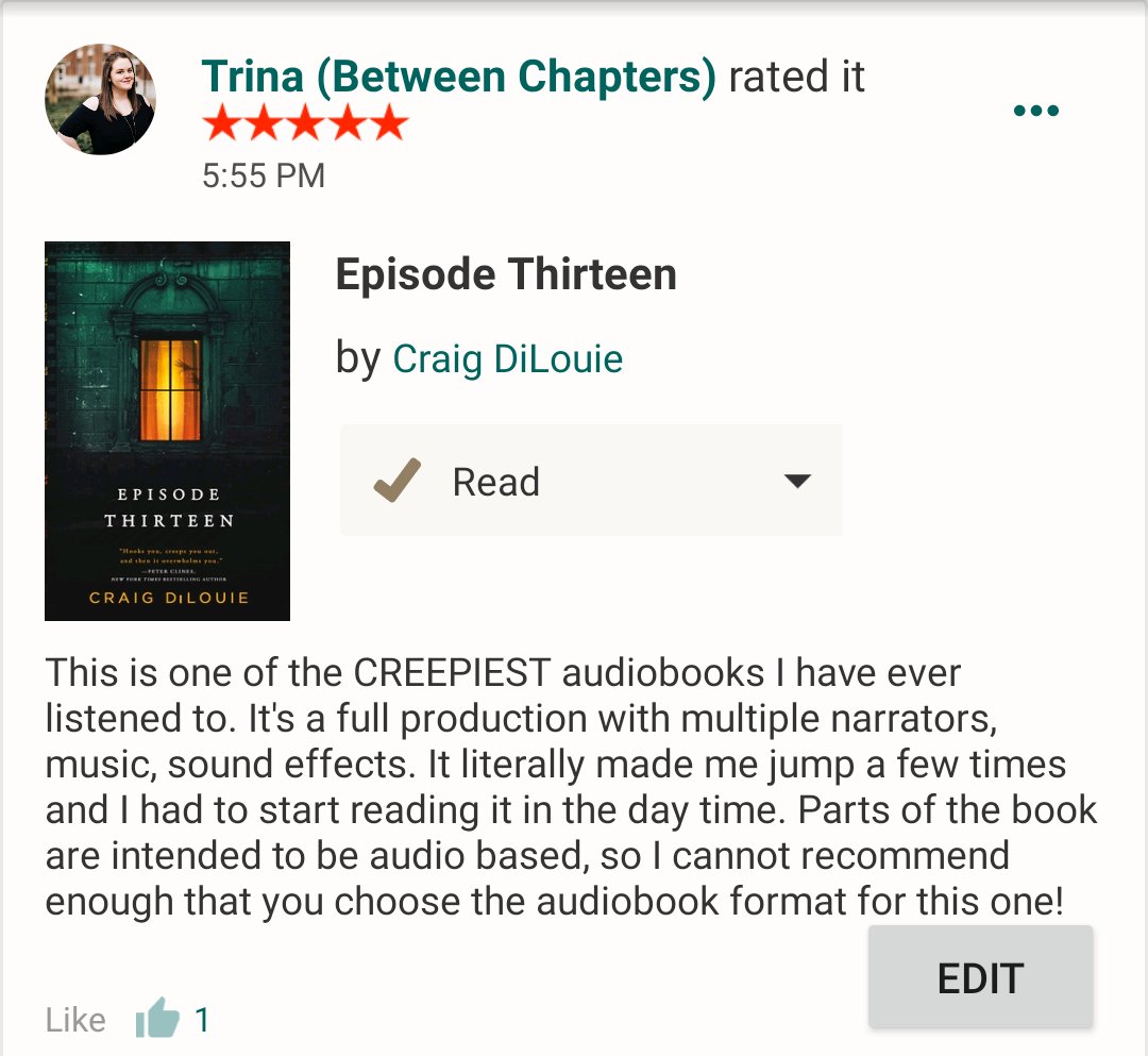btwnchapters's tweet photo. Poking my head out from under my rock to scream about this audiobook!!! Perfect read for spooky season. https://t.co/5z9tGJdG1m