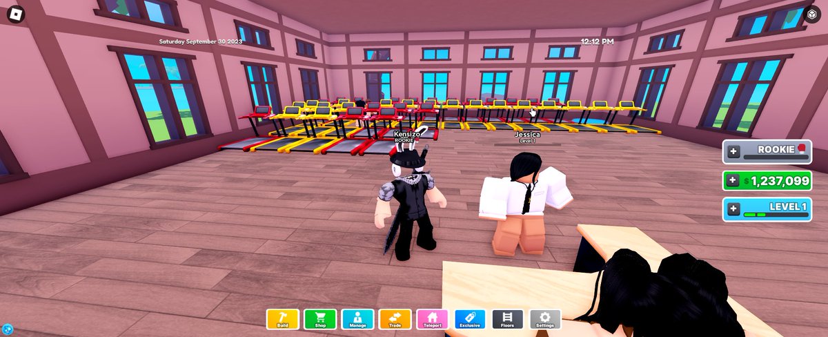 With my manager in My Gym building a western themed running center...

#Roblox #RobloxDev #MYGYM