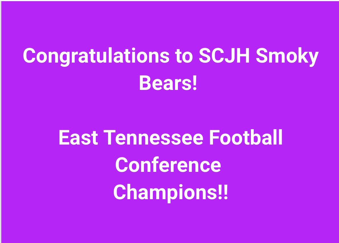 SCJHSmokyBears's tweet photo. https://t.co/O5ipiWf8Ic