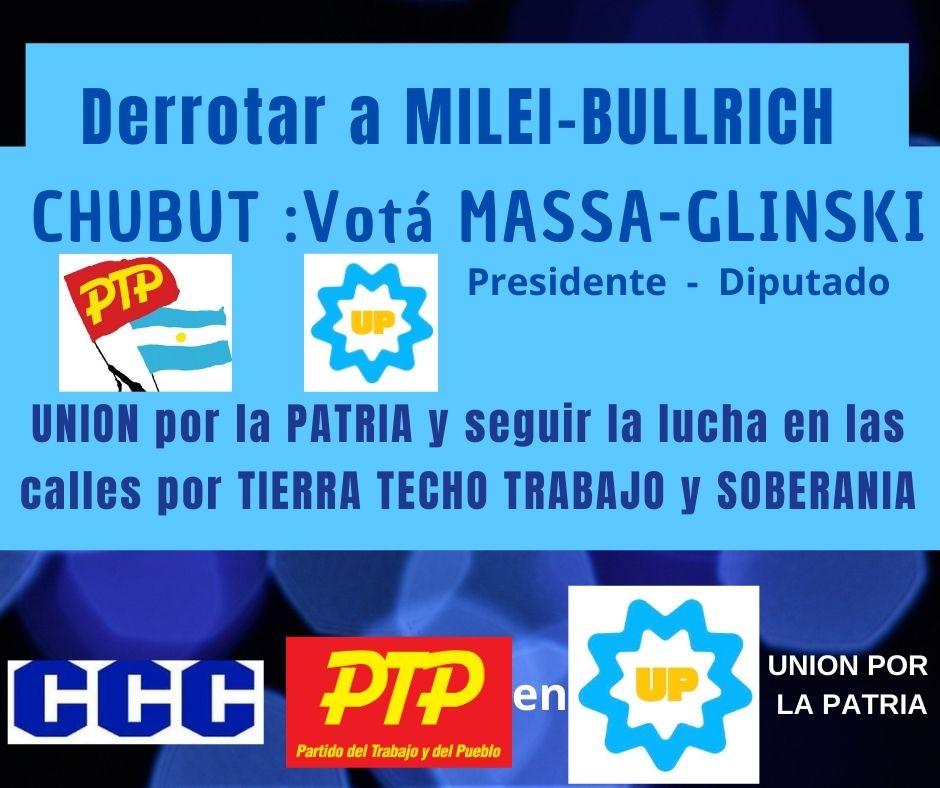 PTPChubut's tweet photo. Massa Presid Glinski Dip, para frenar a la derecha de Milei, Bullrich y seguir luchando por un rumbo popular y nacional #DefenderLoConquistado #TierraTechoTrabajo #UnionPorLaPatria @jglinski @SergioMassa @PCRargentina @JCAlderete_CCC @emilioromanlp @FitaGustavo @cgt_camioneros https://t.co/02Y7FdNhXF