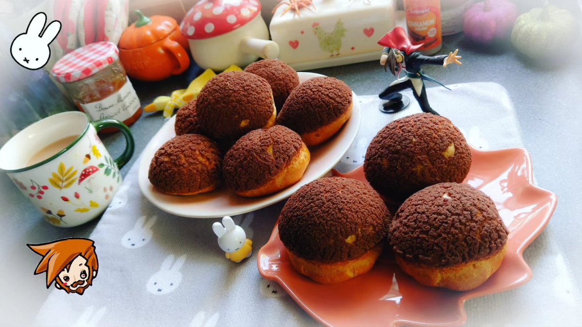 zedoodles's tweet photo. "Cinnamon &amp; Chocolate Cream Puffs" (Original Recipe by Hidamari Cooking). Next, an Apple pie! 🍁🍂✨️🧡 #fanbakes #youtubebaking https://t.co/zGoOWsezxh