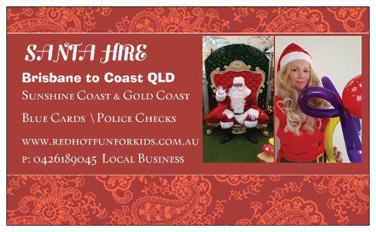 Sunshine Coast Christmas Events and Festival staff hire. Santa Claus is coming to town! lotsoffunforkids.com.au phone 0426189045
