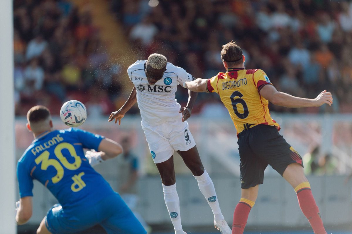 sscnapoli's tweet photo. Nel 2023 Victor Osimhen è il giocatore che ha realizzato più gol in trasferta nei cinque maggiori campionati europei (14). https://t.co/5RbiqXF70w