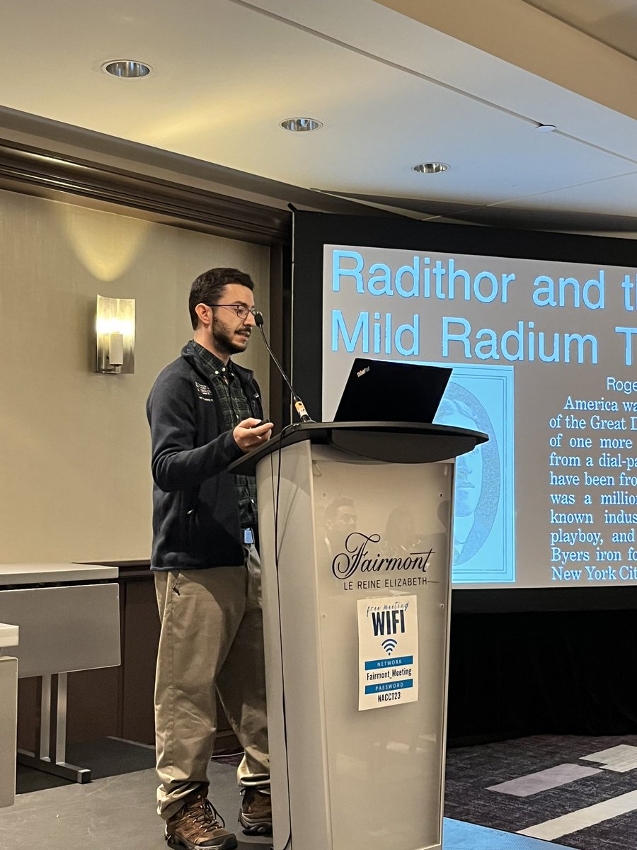 Former OPC fellow, Med Toxicologist & Historian, Adam Blumenberg, MD just gave a knockout presentation on the early 1900s use of Radithor in his Toxic History of Quack & Sham Tx lecture @ #NACCT23. Visit toxichistory.com for more tox history by @ABlumenbergMD! ☠️ @OSHUTox