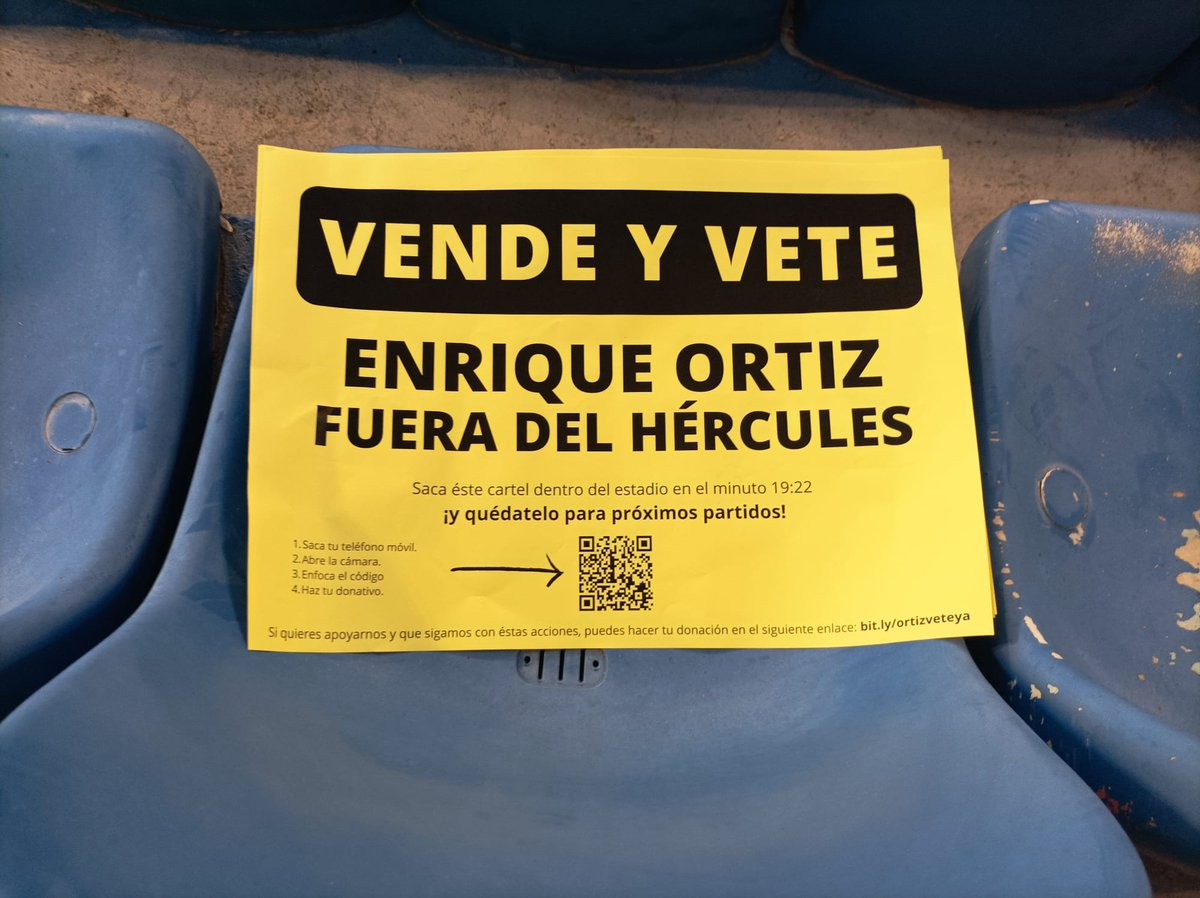 CONFIRMADO con <a href="/policia/">Policía Nacional</a> que ellos NO HAN DADO LA ORDEN de retirar los carteles a la entrada del Rico Pérez. Ha sido cosa de la Seguridad Privada del Club.

Ahora habría que preguntarle al ente público propietario del Rico Pérez que qué le parece esta CENSURA que se está