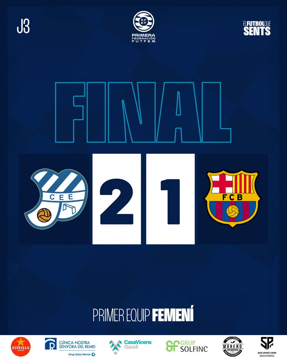 CEEuropa's tweet photo. ⏹️ FINAAAAAAAAAAAAAAL al Nou Sardenya!

AMB ÈPICAAAAA, PATIMENT I UN NOU SARDENYA ESCALFAT COM MAI! LA SEGONA SEGUIDA ÉS AQUÍ! EUROPA SEMPREEEEEEEEE 💙🤍

#futbolcat #futfemcat #ViladeGràcia #SagradaFamília https://t.co/Df4uQZc8tY