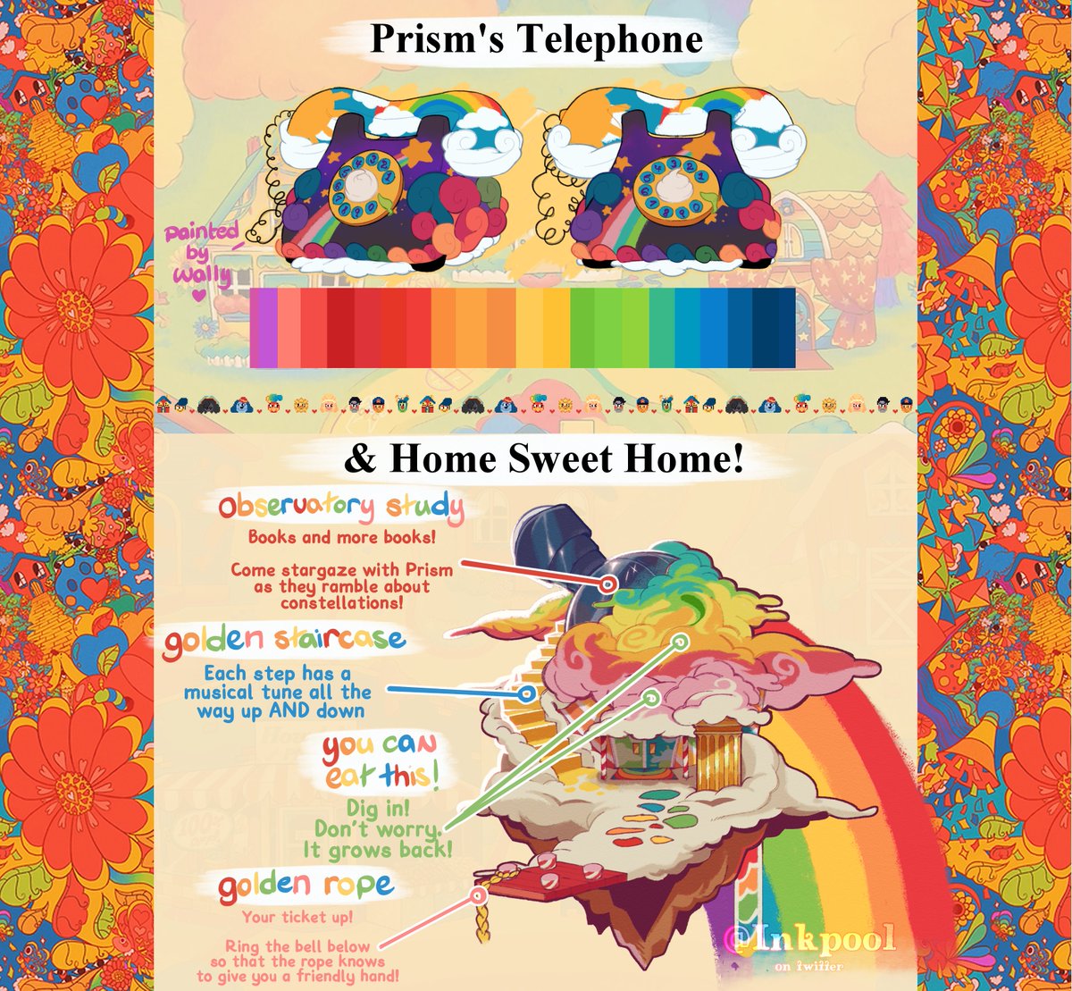 InkPool's tweet image. Introducing Prism Dream! ⛅️✨

Having trouble falling asleep? Need calming after a nightmare? Or perhaps you need some insight on something astronomy related! Well, I have just the neighbor for you! 💖🌤️🌈

#WelcomeHomeOC #WelcomeHome