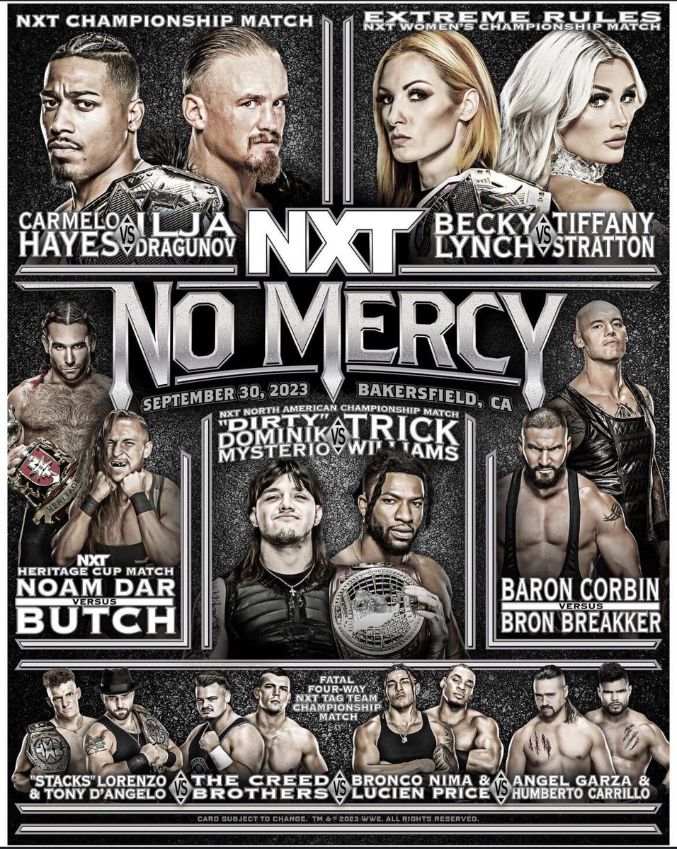 #NXTNoMercy