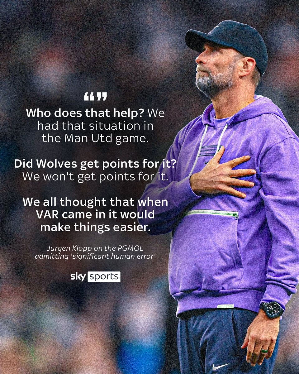 Jurgen Klopp responds to the PGMOL admitting 'significant human error' 😶
