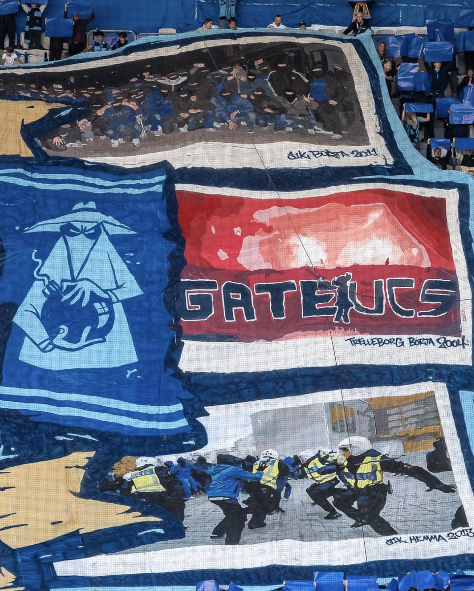 Det här är faktiskt helt sinnessjukt. Det ser ut som ett fotografi. Nog för att King Kong var fett men nivån på denna målning är löjlig. Hyfsad tifovecka, fotbollen är inte riktigt i nivå.