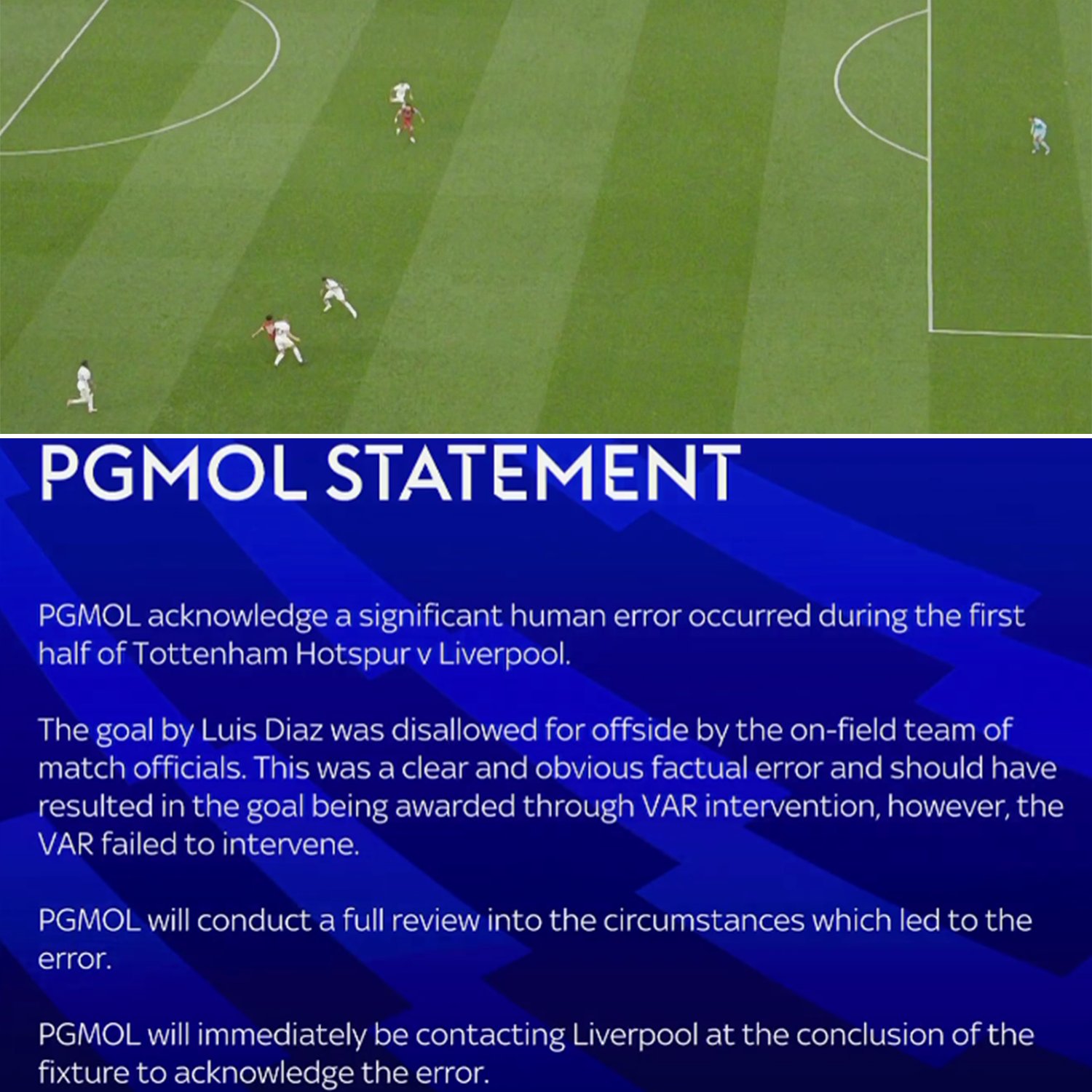 Liverpool release damning PGMOL statement after Tottenham VAR