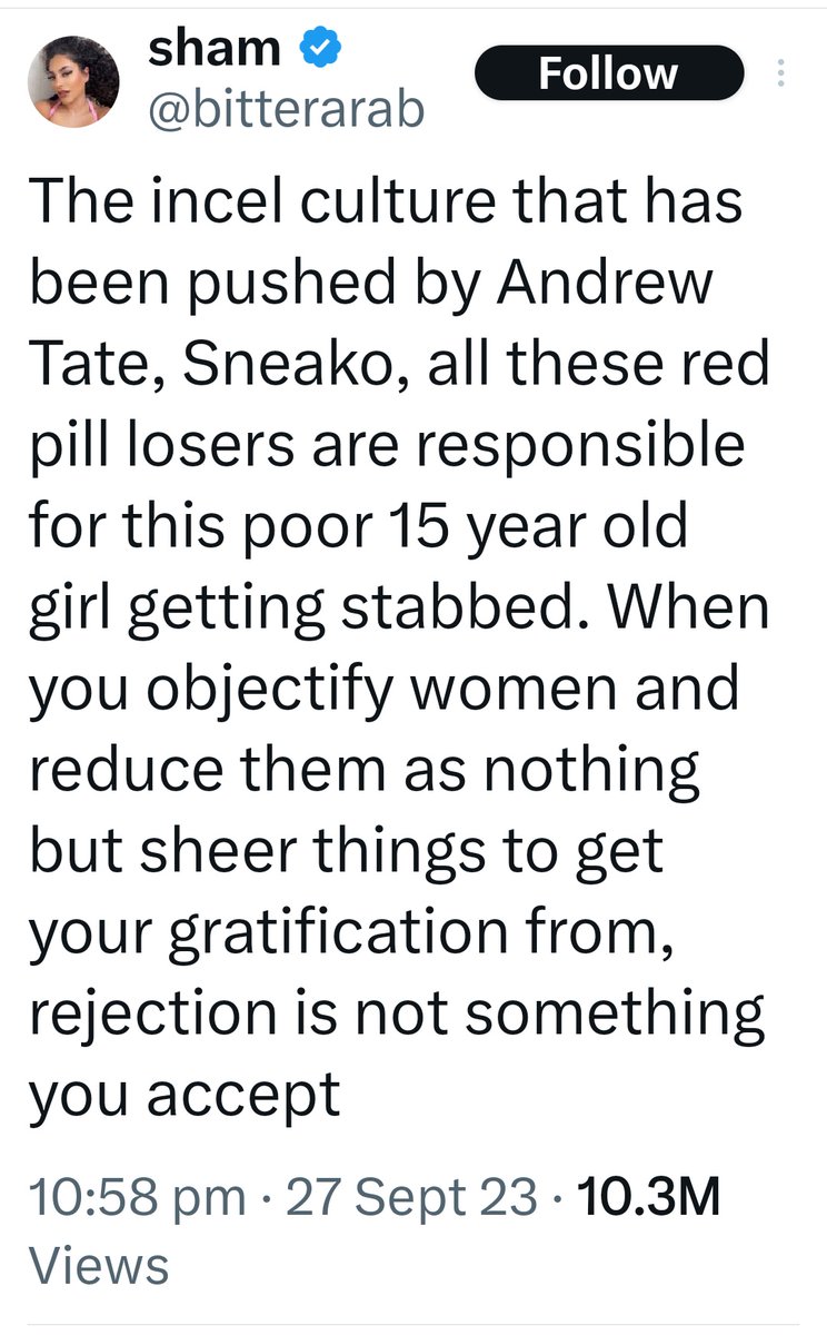 TakedownMRAs's tweet photo. MRAs and incels have gone on killing sprees in schools, cinemas, college campuses, yoga studios, synagogues, and in the streets in the US, Canada, UK and Germany.

And now misogynists like Andrew Tate and Sneako have been enabled in building massive radicalisation platforms https://t.co/mi5VmuxQL3