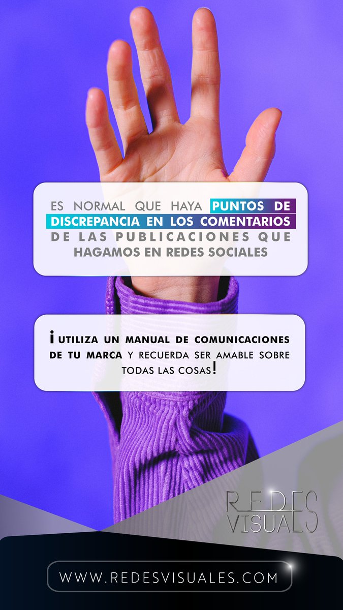 RedesVisualesVE's tweet photo. Es normal que haya puntos de #discrepancia en los #comentarios de las #publicaciones que hagamos en redes sociales.

¡Utiliza un manual de #comunicaciones de tu #marca y recuerda ser amable sobre todas las cosas!

#islademargarita #ccs #marketing #diseñografico #communitymanager https://t.co/4m8xxSPdKC