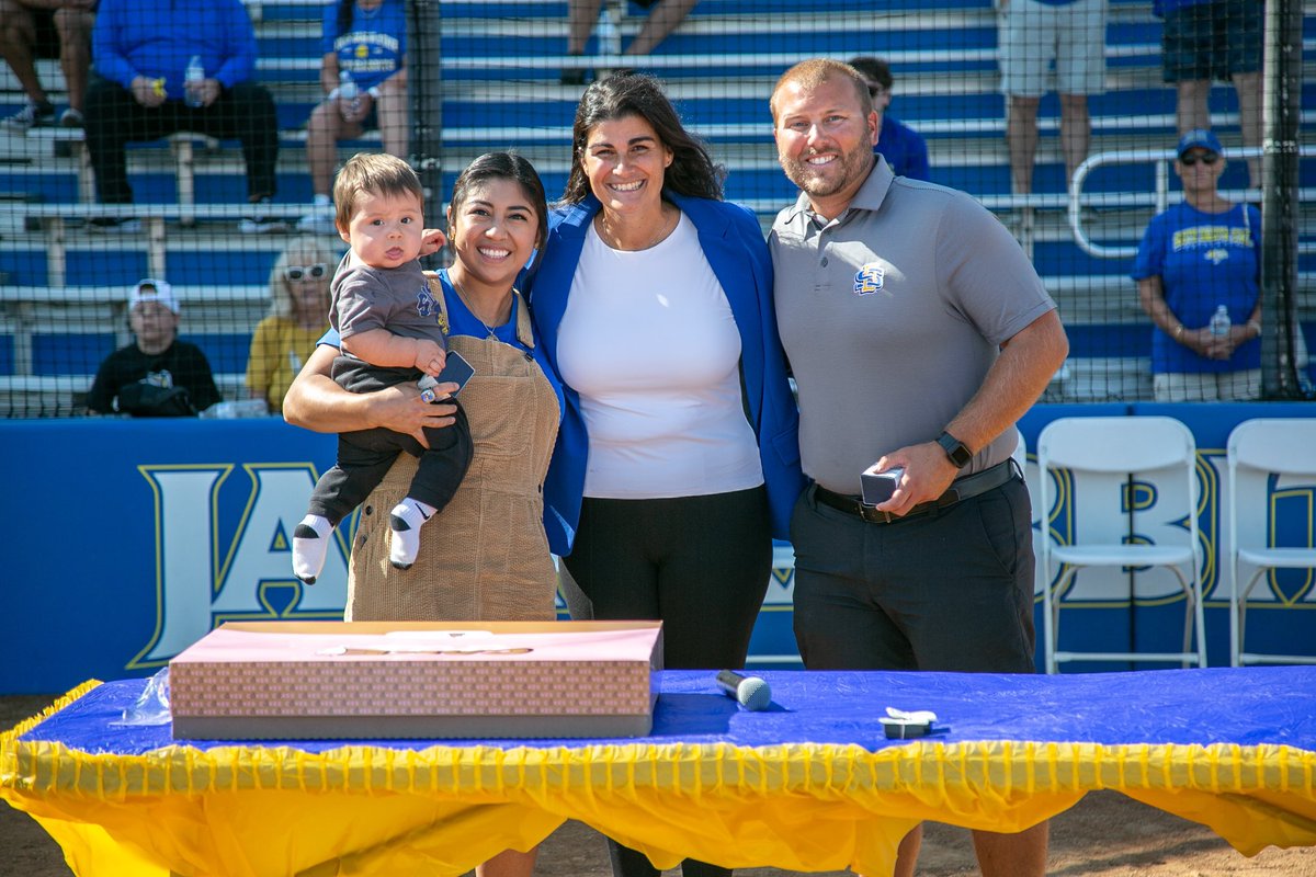 GoJacksSoftball's tweet photo. What a day! 

Couldn’t be more thankful to celebrate a special 2023 group that went undefeated in @TheSummitLeague play. 

#GoJacks 🐰 https://t.co/95AeNsIwkr