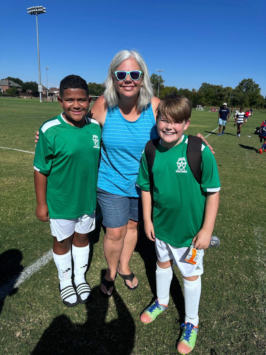 Started Saturday morning watching two learners from school play soccer! Love watching them on and off the field! <a href="/coppelleast/">Coppell Middle School East</a> #soccer
