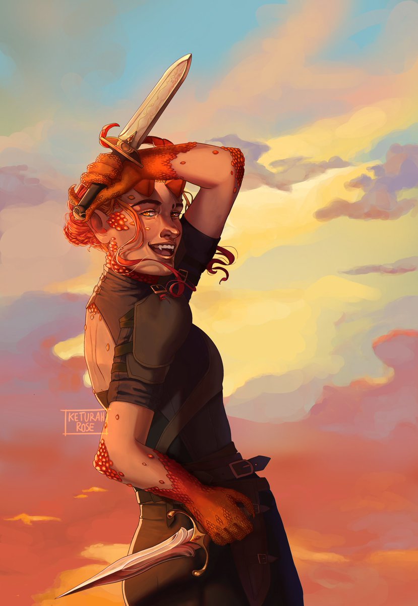 Ophelia: Knives Out Edition 🔪✨️

I've been loving working on my own OC artwork these past few weeks. It's the most I've drawn my own ideas in a long time 💕