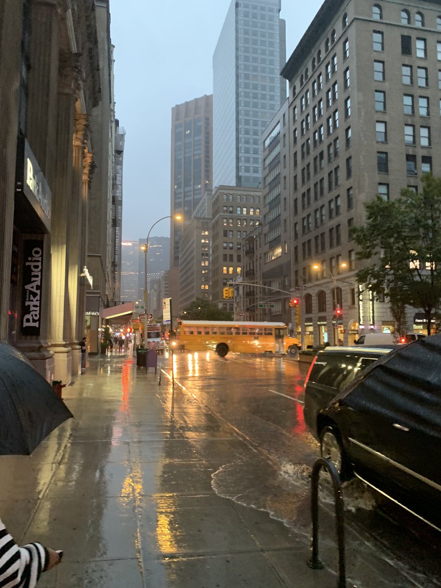 Lots of rain on walk to work.