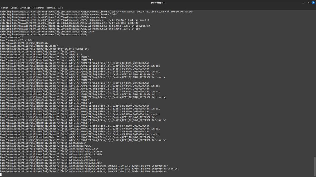 BlablaLinux's tweet image. Toujours réaliser des sauvegardes (#backup) 😉
Ici, c&apos;est avec #rsync et les nouveaux #clones @Emmabuntus pour l&apos; #EmmaKey (clé #USB de réemploi) 👍
PS : bientôt une vidéo sur l&apos;EmmaKey ultime 💪